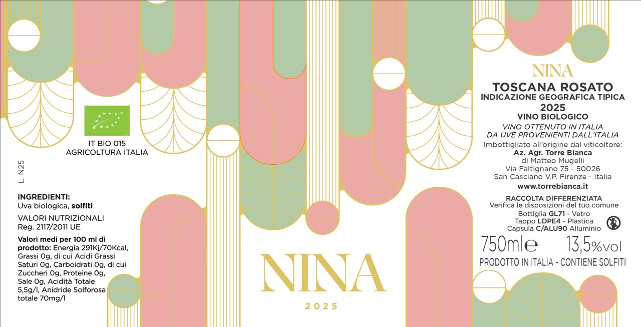 VINO BIANCO DOC COLLI DELL’ETRURIA CENTRALE 2017 MATERIA PRIMA UVAGGI: Trebbiano Toscano e Malvasia bianca lunga PROVENIENZA: San Casciano in Val di Pesa, località Chiesanuova, provincia di Firenze ZONA DI RACCOLTA: Collina altezza 310 mt SUPERFICIE IMPIEGATA: 0,75 ha circa NUMERO PIANTE: 2506 CORRISPONDENZA AMBIENTE: Ottima CONCIMAZIONE: Organica biologica CONTROLLO ERBE SPONTANEE: Meccanico e manuale TRATTAMENTI: Rame, zolfo IRRIGAZIONE: No RACCOLTA: Manuale con selezione dei grappoli ENTE CERTIFICATORE BIOLOGICO: VALORITALIA SRL VINIFICAZIONE PIGIATURA: Pigiatura leggera con torchio a mano SPREMITURA: Dopo lo scarto del raspo, macerazione a contatto con le bucce per una notte a bassa temperatura, indi svinatura e premitura per fermentazione in acciaio a temperatura controllata FERMENTAZIONE: A temperatura controllata in acciaio inox (max 20°), utilizzando i migliori e selezionati lieviti naturali IMBOTTIGLIAMENTO: Con riempitrice semi-automatica DATA IMBOTTIGLIAMENTO: Aprile 2018 CARATTERISTICHE COLORE: Giallo paglierino con riflessi verdi ODORE: Delicato, floreale con sentori di frutta “bianca” SAPORE: Caratteristiche di freschezza, morbidezza e buona persistenza gusto–olfattiva TITOLO ALCOLOMETRICO TOTALE: 12% TEMPERATURA DI SERVIZIO: Servire a 6 / 8 gradi ABBINAMENTI: Ideale con antipasti misti di crostini e salumi, primi piatti, carni bianche, pesce, e formaggi freschi o di media stagionatura